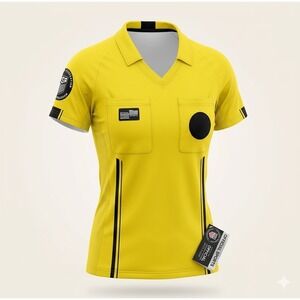 Official Sports US Soccer‎ Federation Referee Women's Yellow Shirt. Size S